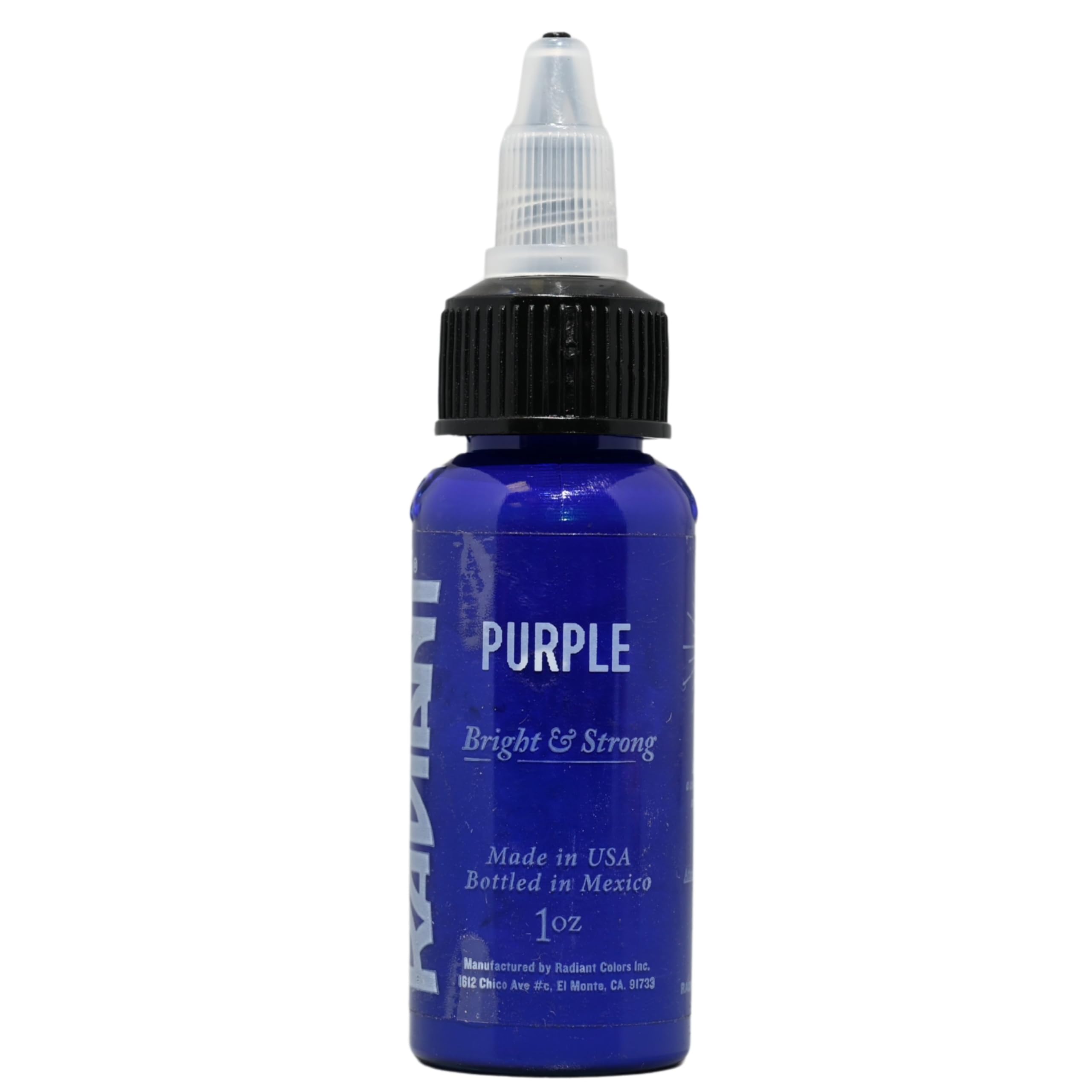 Radiant Colors - Tattoo Ink Purple Color Tattooing and Shading Real Human Skin 1oz Bottle