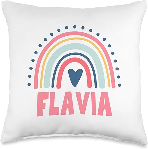 Miniatura 4 de Flavia Name Custom Woman Myth Legend - Almohada para fiesta de cumpleaños, 18 x 18 pulgadas, multicolor