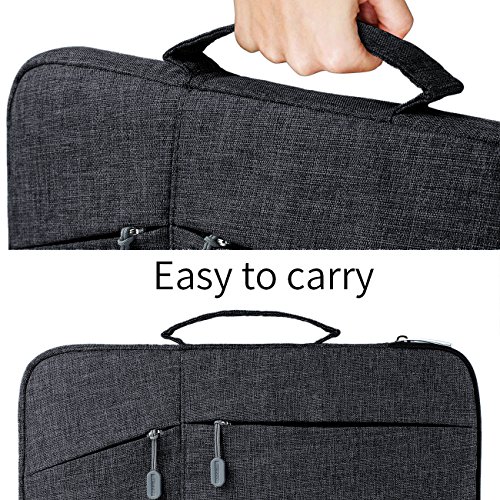 Megoo 12Inch Sleeve Case For Microsoft Surface Pro 9/8/7/7 Plus/Surface Laptop Go 12.4"/Pro X/6/5/4/3 12.3", Slim Carry Case With Handle For 11-11.6-12 Tablet Chromebook Laptop(Black) #TOP6