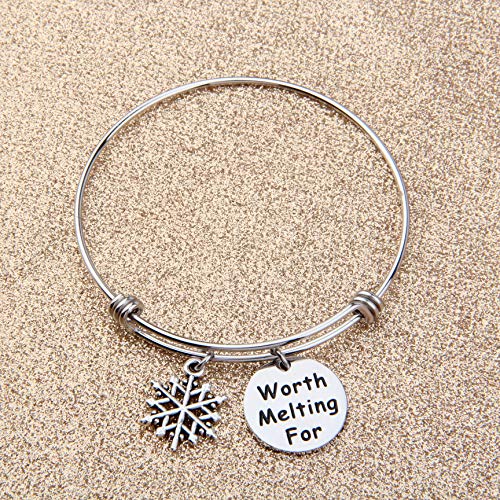 CHOROY Snowflake Charm Bracelet Worth Melting For Bangle Christmas Gift For Teen2