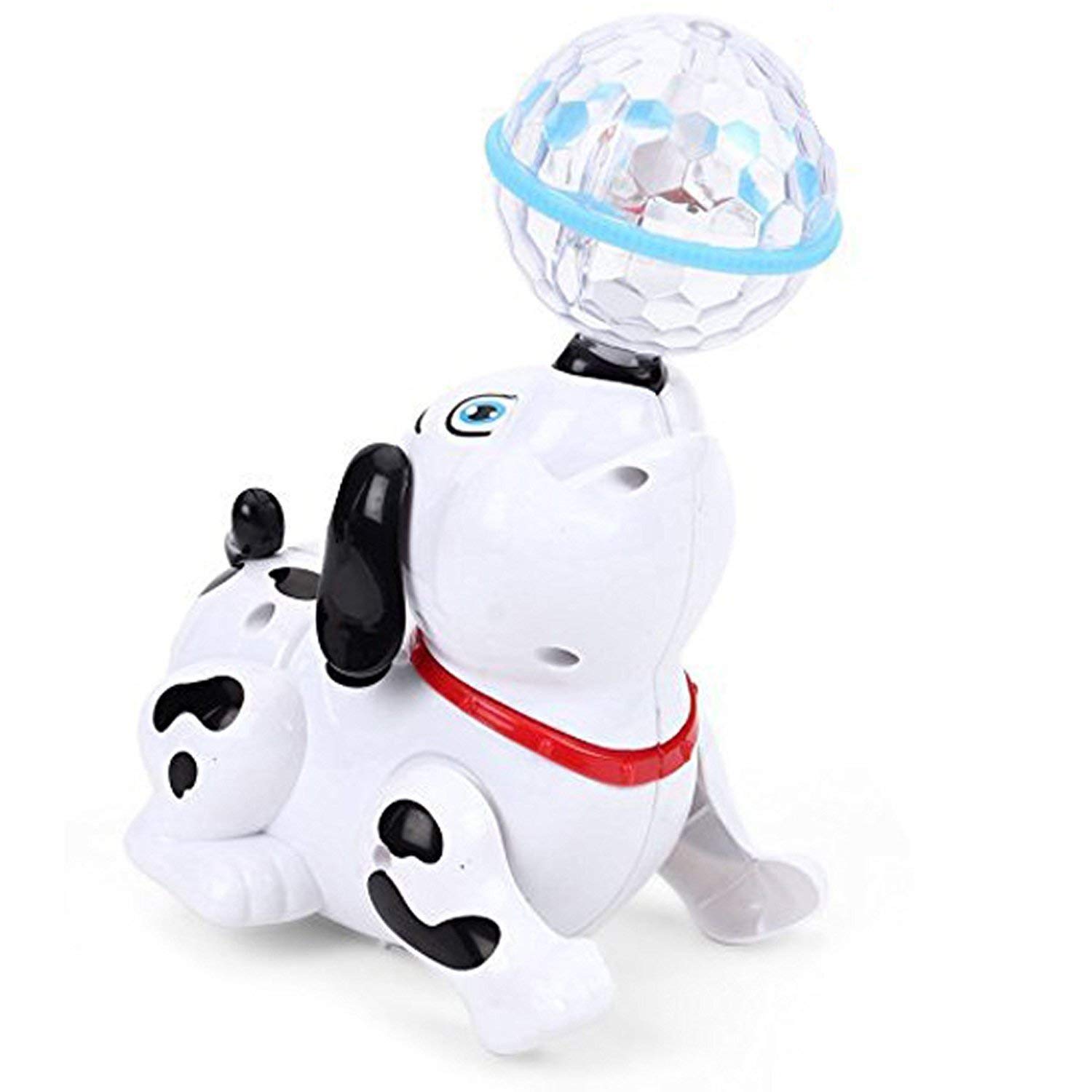 B&B E-Mart Dancing Dalmatian Dog with Music Flashing Lights 360 Degree Rotating