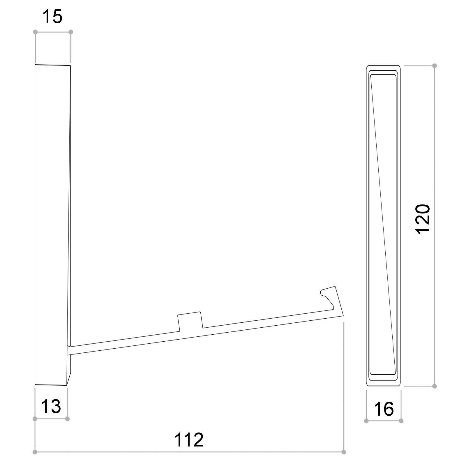 SO-TECH® - Juego de 2 ganchos plegables (120 x 16 x 15 mm), color negro