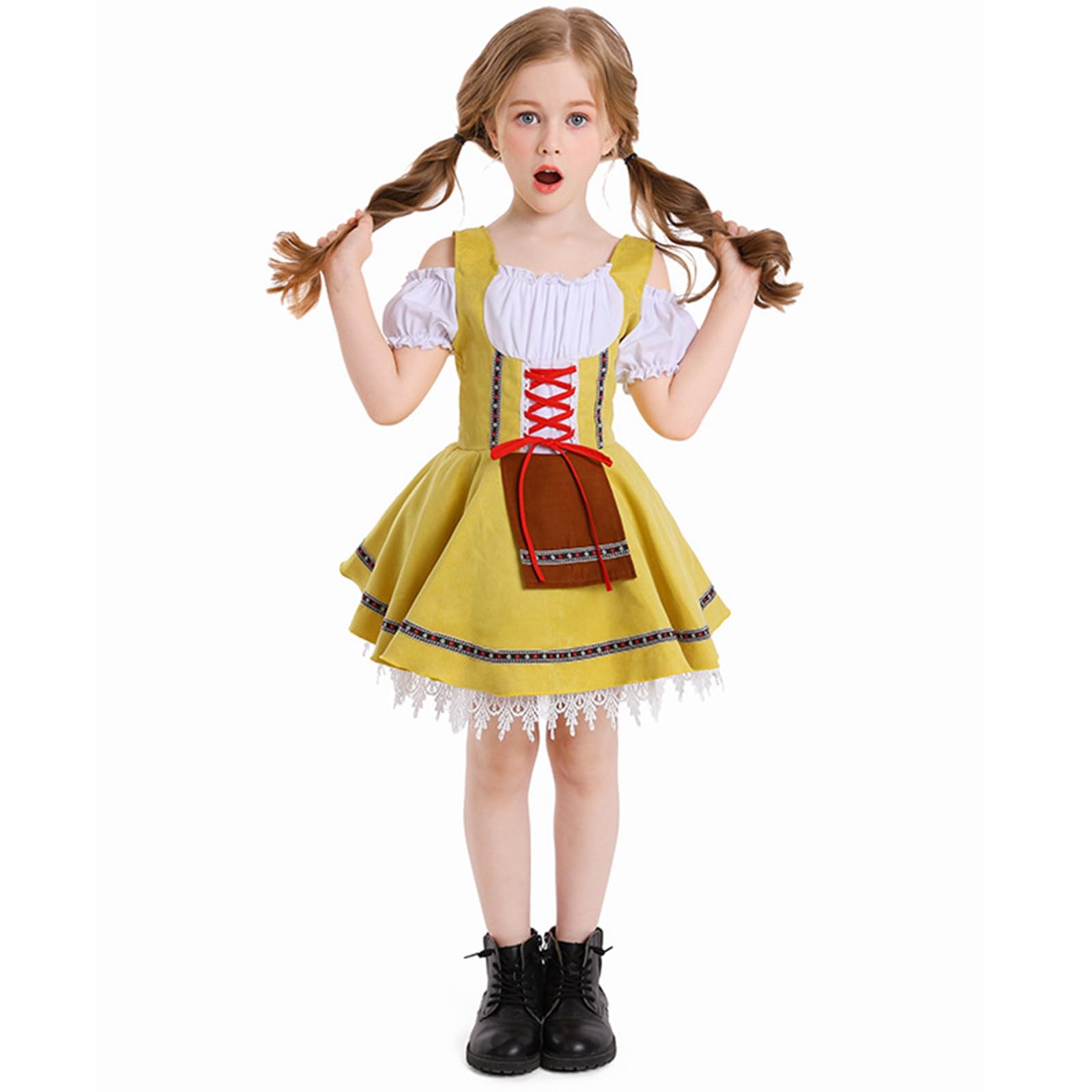 Genérico Disfraz Halloween NiñA Bebe - Conjunto de falda corta de color para disfraz de festival, festival europeo de la cerveza, para niña