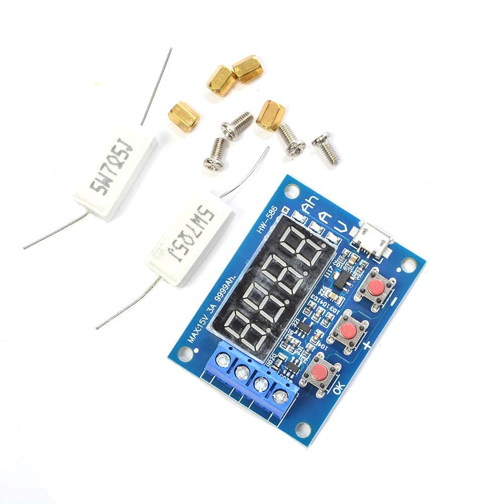 comimark 1 pcs 1.5v~12v battery capacity meter discharge tester 18650 li-ion lithium lead-acid