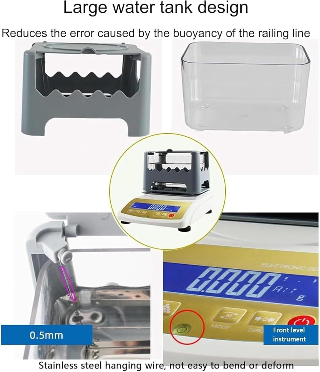Gold Purity Tester Machine Solid Density Meter Digital Electronic Precious Metal Analyzer Content Detector for Jewelry(1200K)