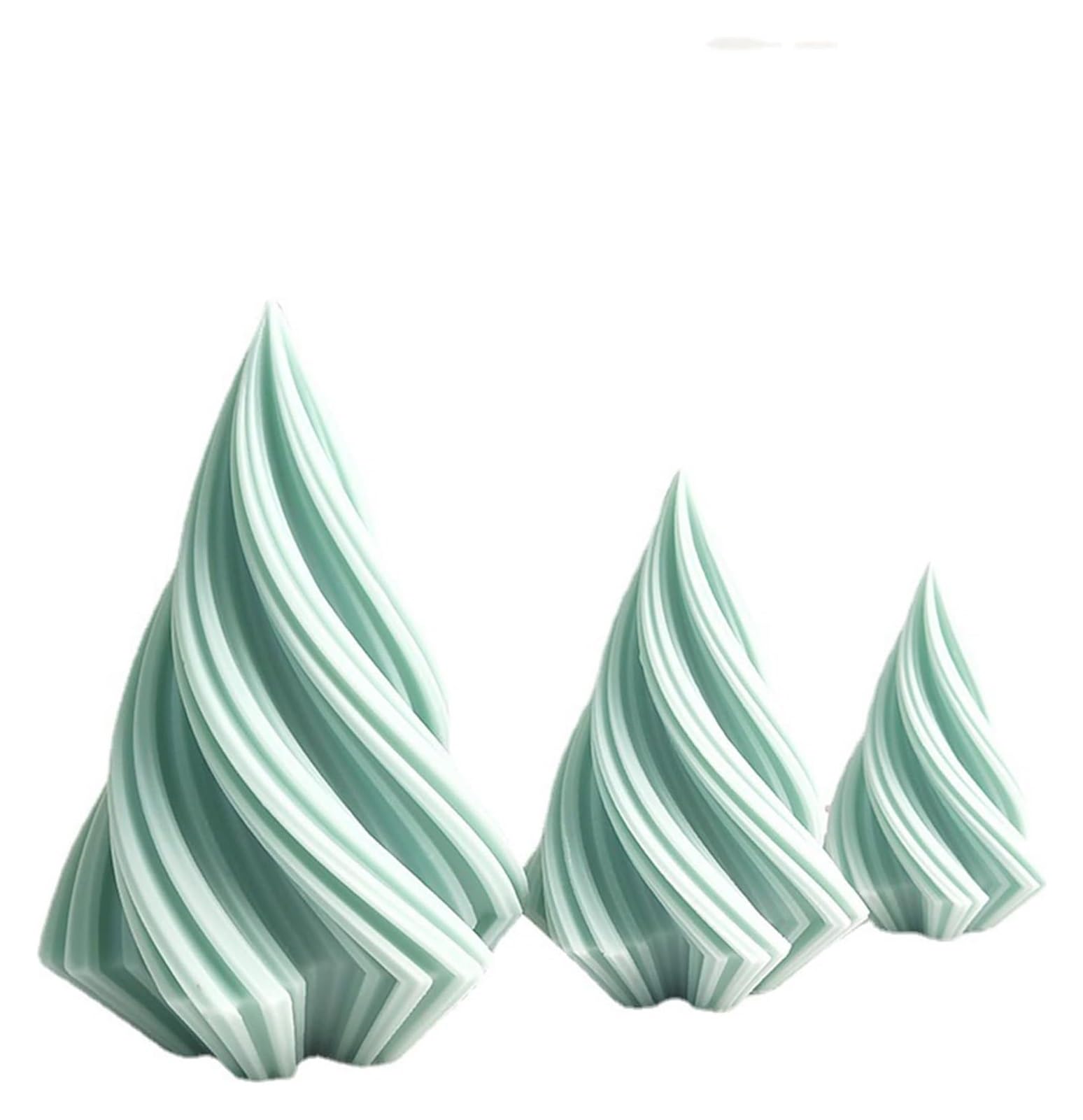 Molde de vela Moldes de bricolaje Hecho a mano Artesanía Fabricación de arte Molde de resina de silicona, Molde de vela de cono giratorio Molde de vela de aromaterapia Raya de onda Molde de silicona