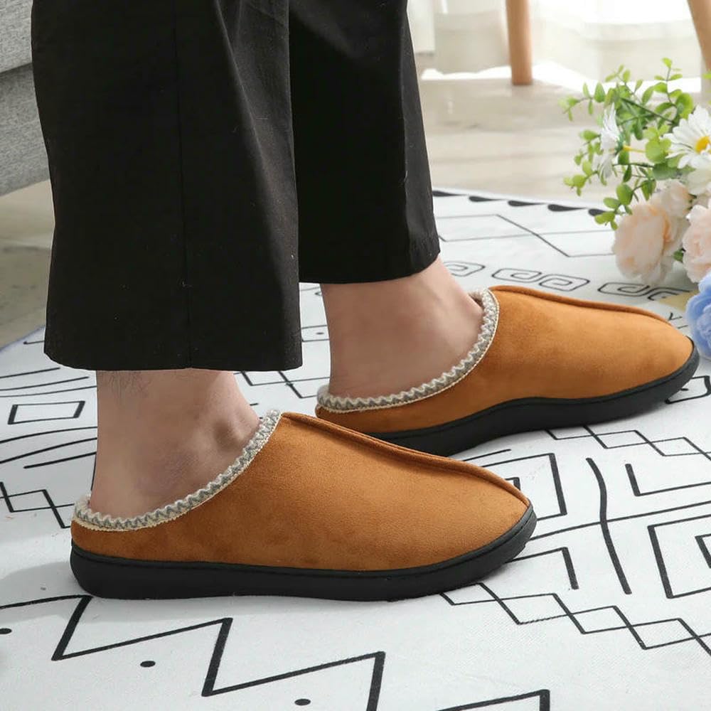 GLDFW - Pantuflas de invierno de algodón cálido para mujeres y hombres, suaves, antideslizantes, esponjosas, diseño de sandalias para parejas, pantuflas de interior