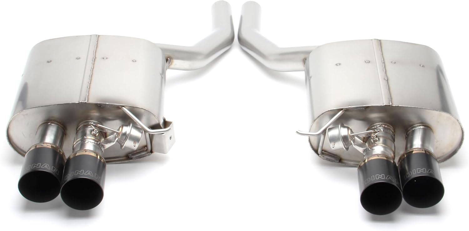 Dinan D660-0036-BLK Free Flow Axle-Back Exhaust - Compatible with 2011-2016 BMW 550i