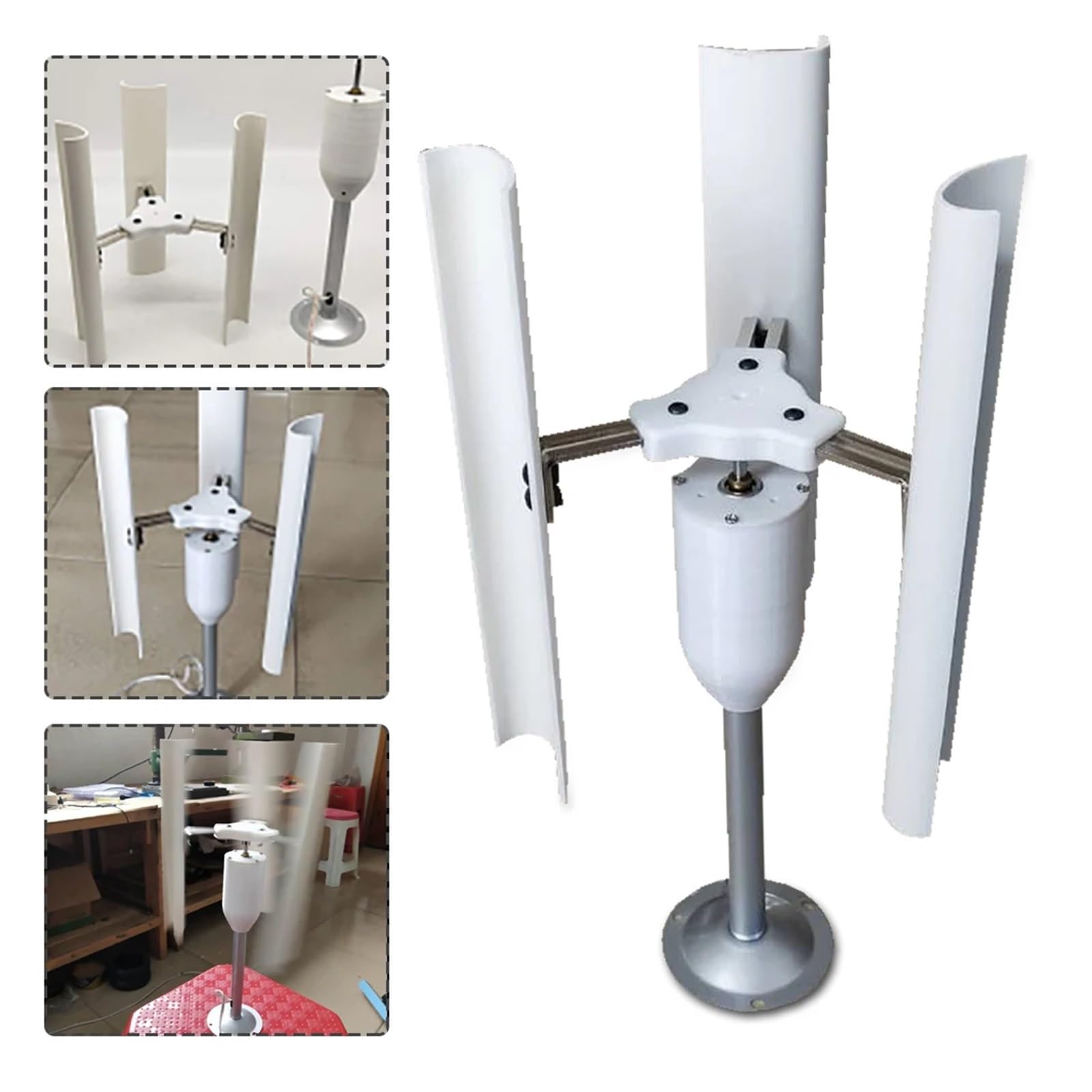 Aerogenerador, Nerador De Turbina Eólica Vertical De 12 V, Cargador De 3 Cuchillas, Modo De Enseñanza De Potencia De Molino De Viento