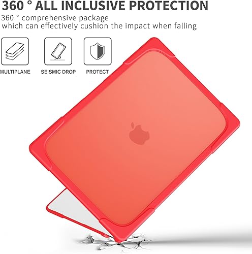 Miniatura 6 de May Chen Funda para MacBook Air M4 de 15 pulgadas A3241 A3114 M3 A2941 M2 Chip 2023 2024 2025, funda rígida de protección resistente plegable con