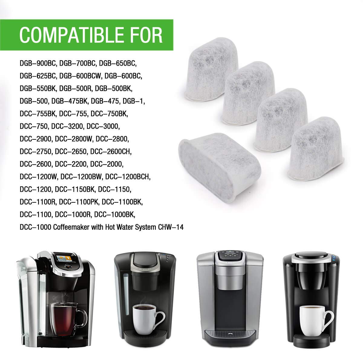 PUREUP 24 Packs Charcoal Water Filters 