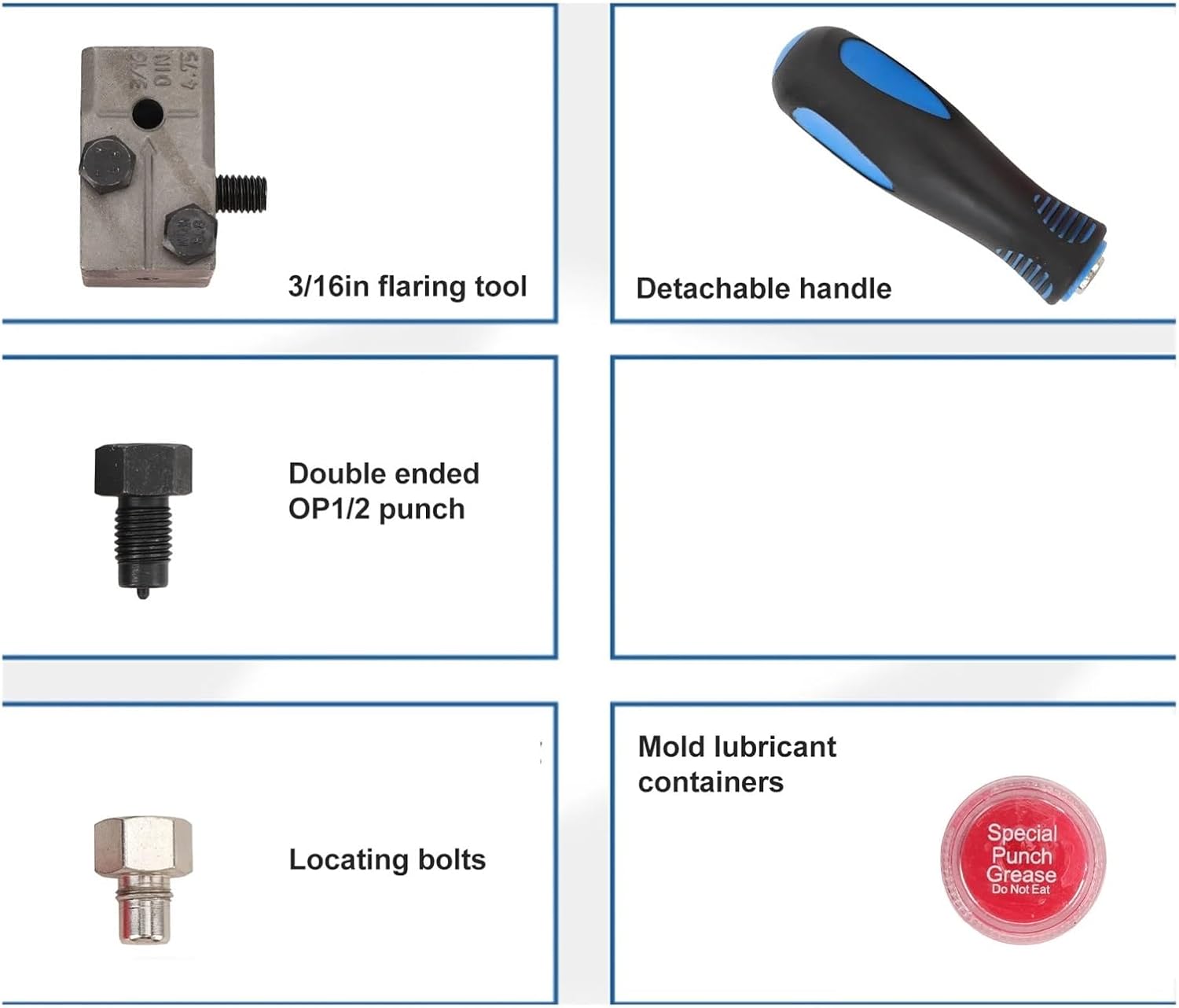 3/16in Double Flaring Tool Metal Handheld Brake Line Double Tool Compatible with Motorcycle Automotive Truck Brake Line Flaring Tool