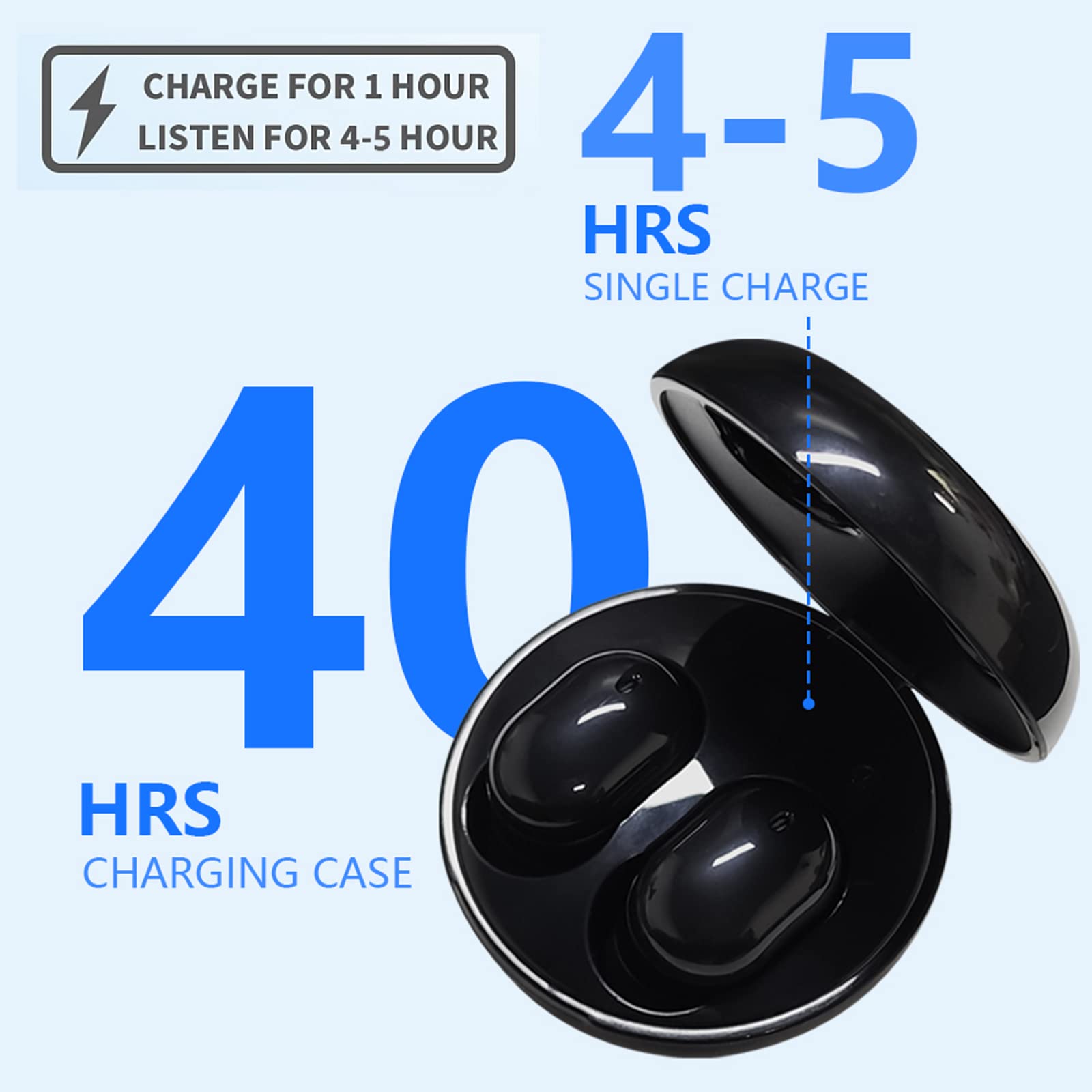 Auriculares inalámbricos para niños, auriculares Bluetooth para orejas pequeñas, mujeres, hombres, adultos, 25 horas de reproducción, micrófono integrado, graves profundos de alta calidad, para