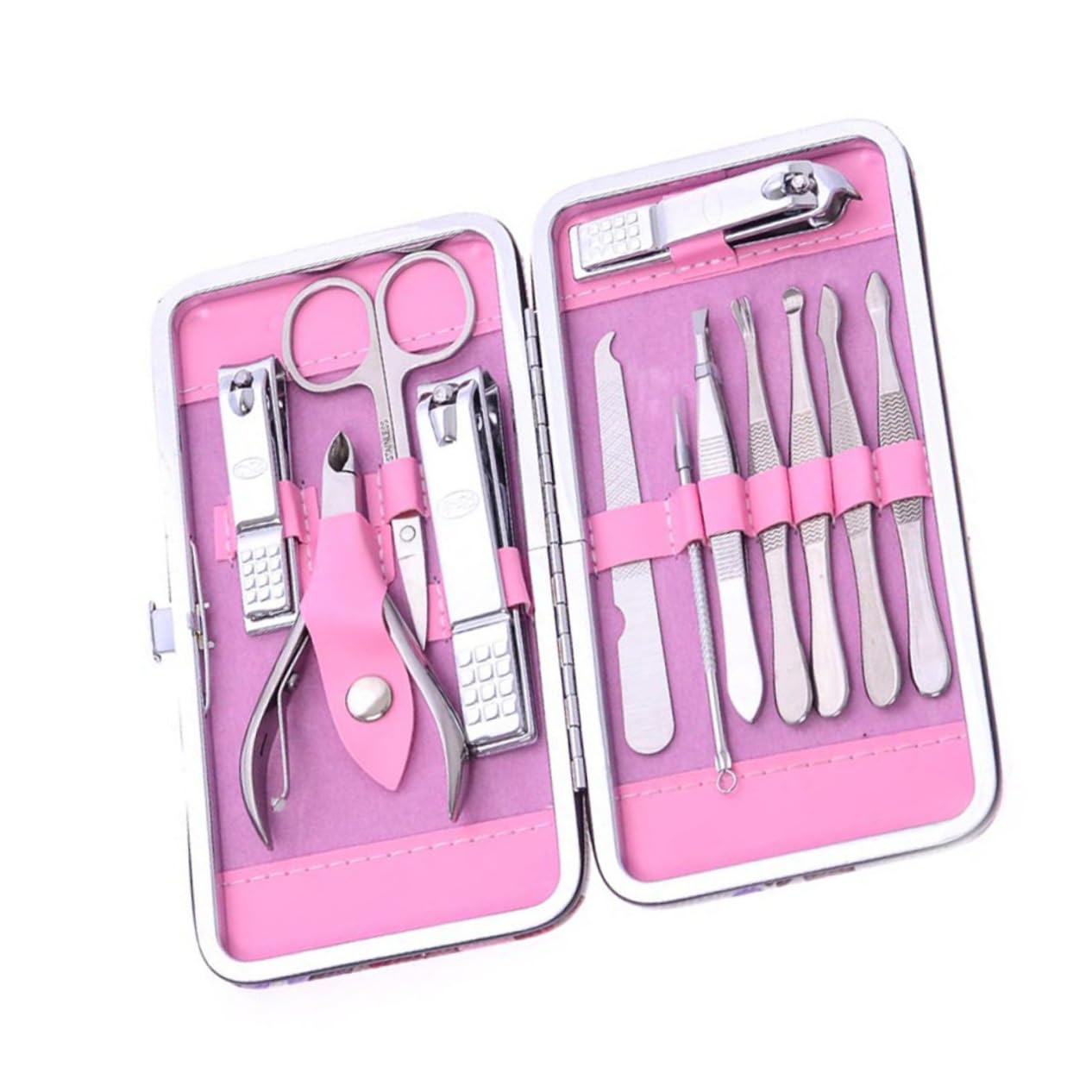 WOFASHPURET 12Pcs Nail Clipper Set Stainless Steel Manicure Tools with Storage Box Travel Friendly Nail Scissors Clippers for Home Use present for Grooming Enthusiasts