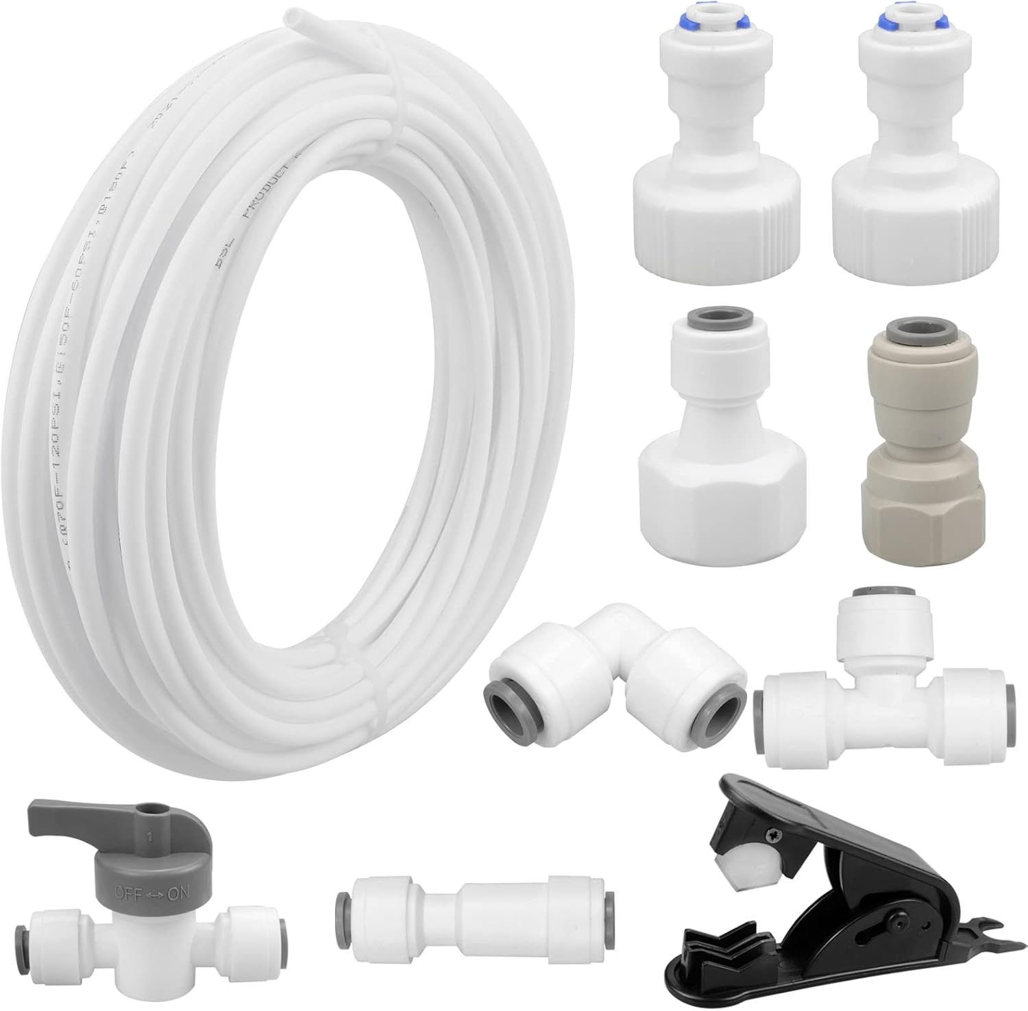 duisoad 20 Meters Reverse Osmosis Tubing Connector Fridge Water Pipe