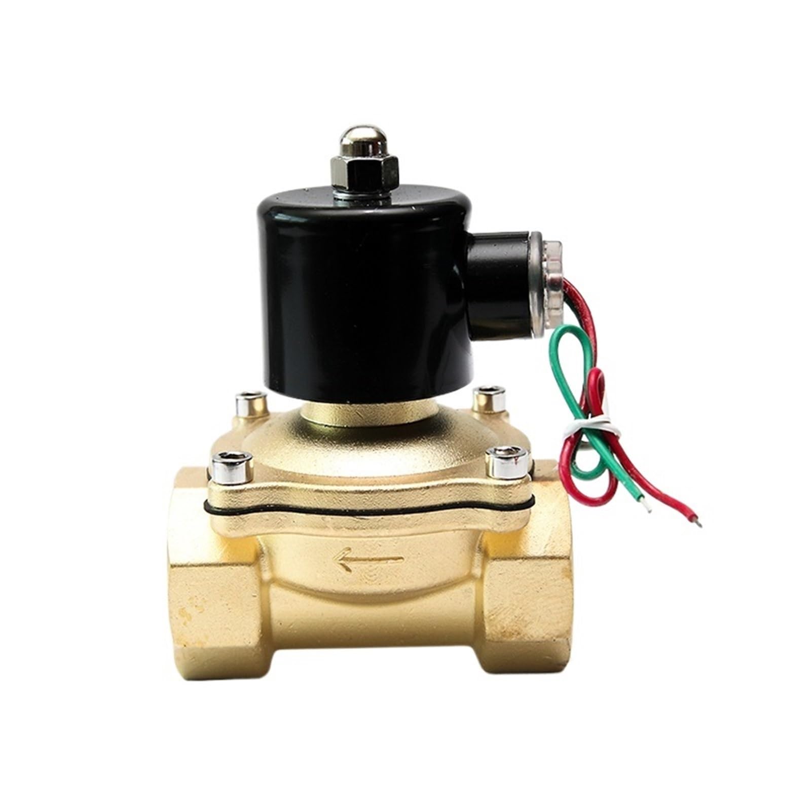 Électrovanne en laiton DN15 1/2 BSP 12VCC normalement fermée pour haute température 120°C