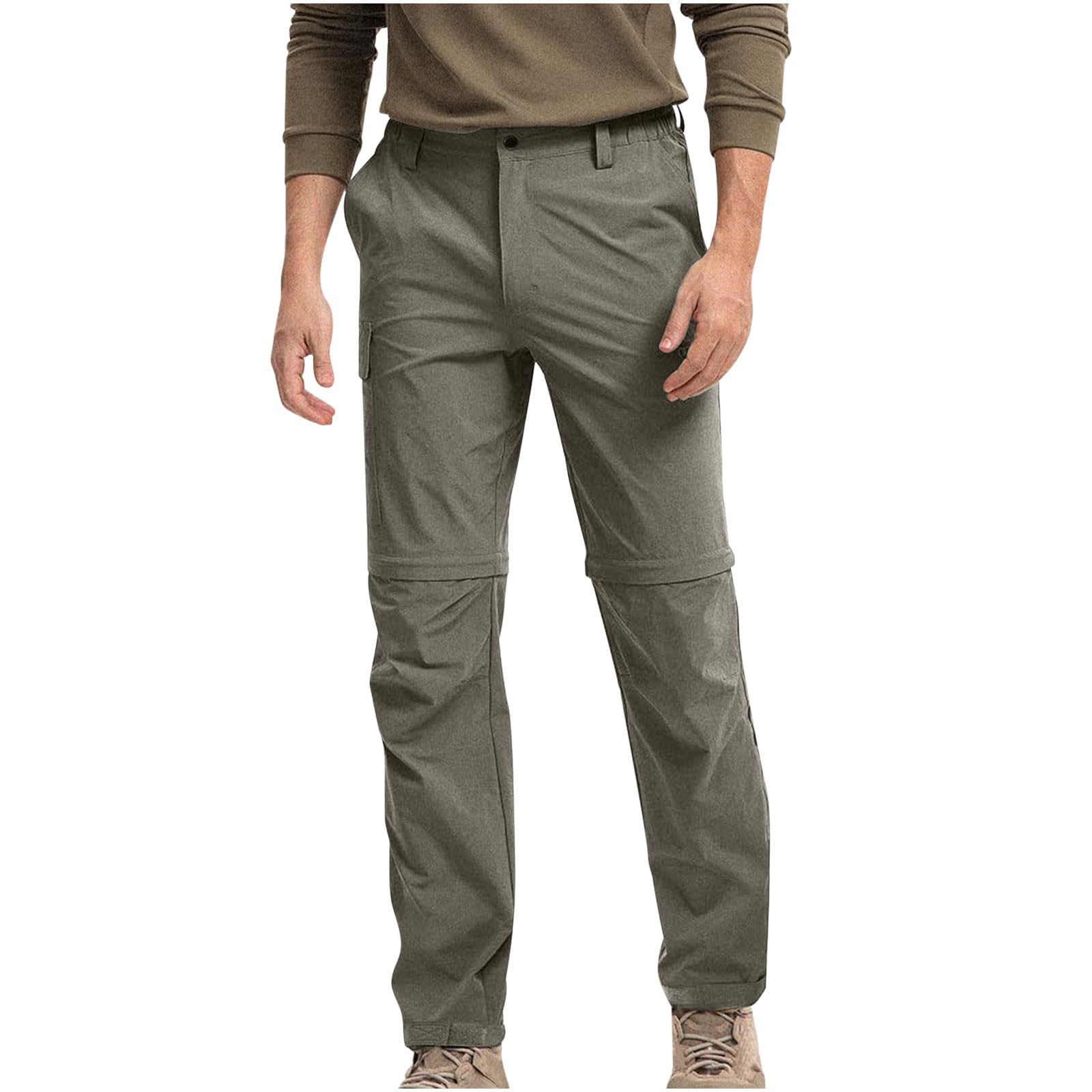 Pantalones de senderismo para hombre con cremallera off, pantalones cortos de montañismo, trekking, pantalones de verano, softshell, elásticos, pantalones cortos para senderismo, bicicleta holgada