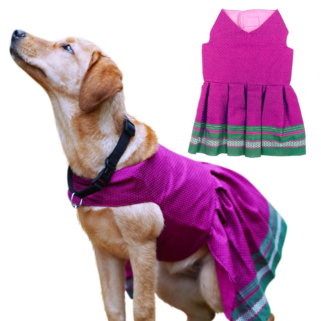 My Art Bucket Parkar Polka Dress For Small Dog Girl Puppy Clothes