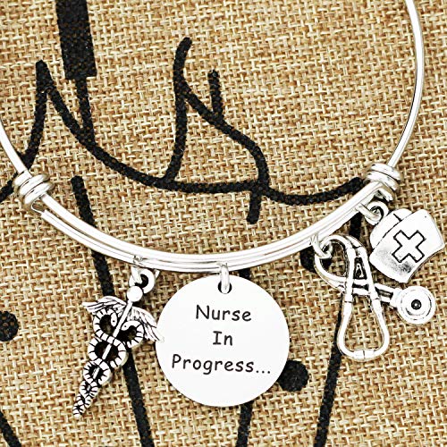 Kivosliviz Nursing Student Bracelet Jewelry Nurse Progress Future Nurse Gifts4
