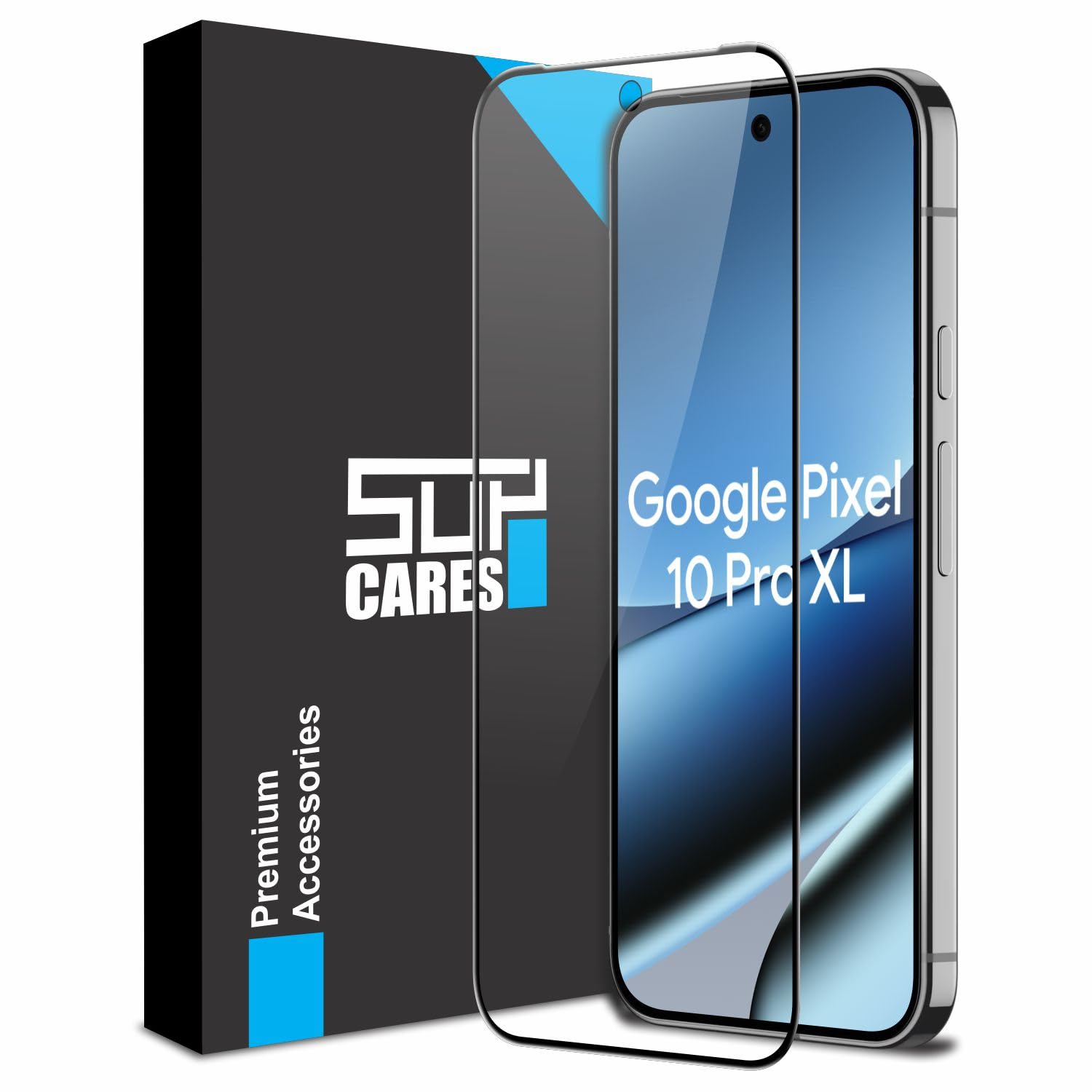 Military-Grade Gorilla Tempered Glass Screen Protector for Google Pixel 10 Pro XL and Pixel 9 Pro XL (6.8 Inch) With Installation Kit | Edge to Edge Coverage | Black