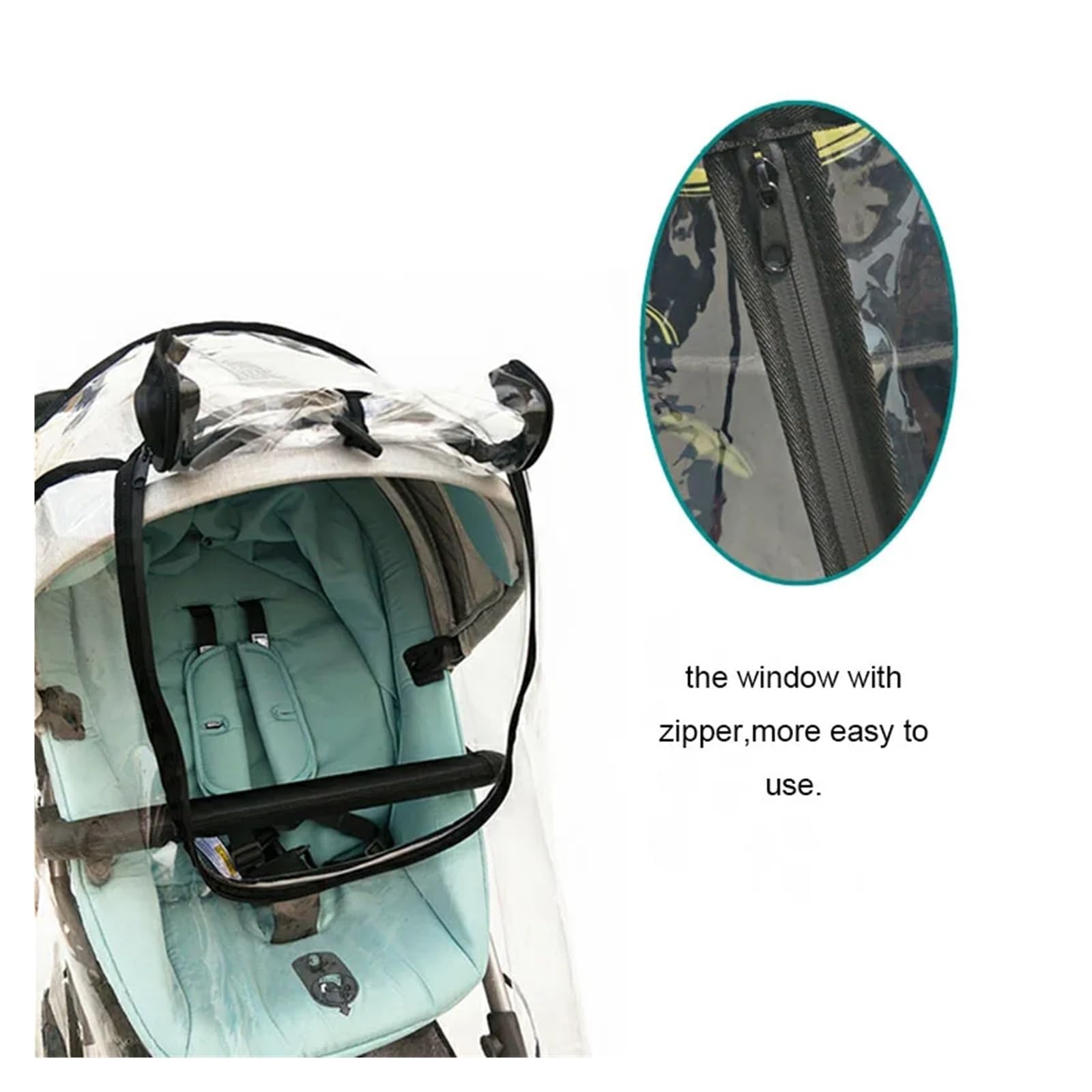 Regenschutz Kinderwagen Kinderwagen Regenschutz Kompatibel Trolley Kinderwagen Zubehör(Rain Cover -A)