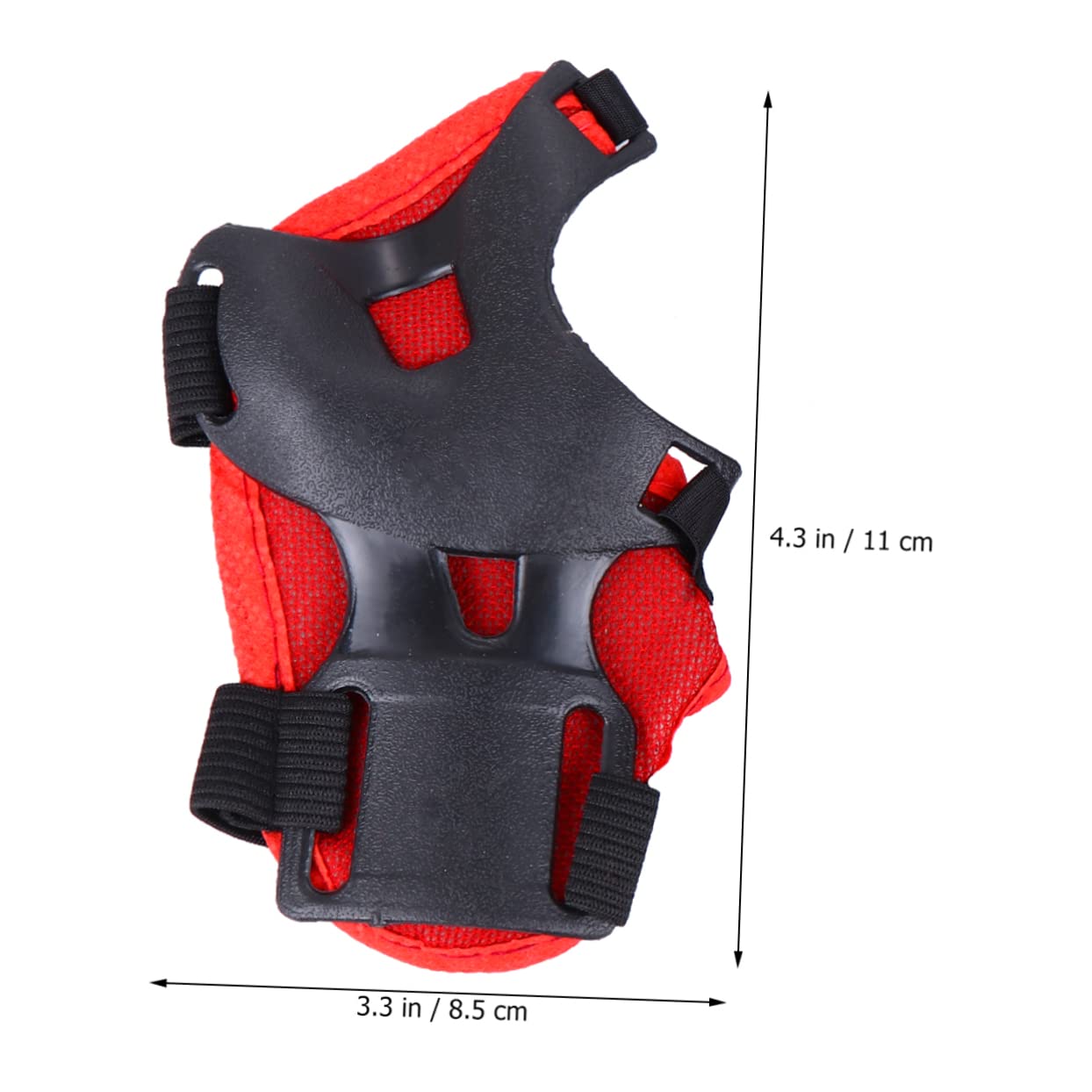 VANZACK 6pc Boys and Girls Sports Protective Gear Set Elbow Knee Pads for Cycling Skateboarding Bike Riding (Black/red)