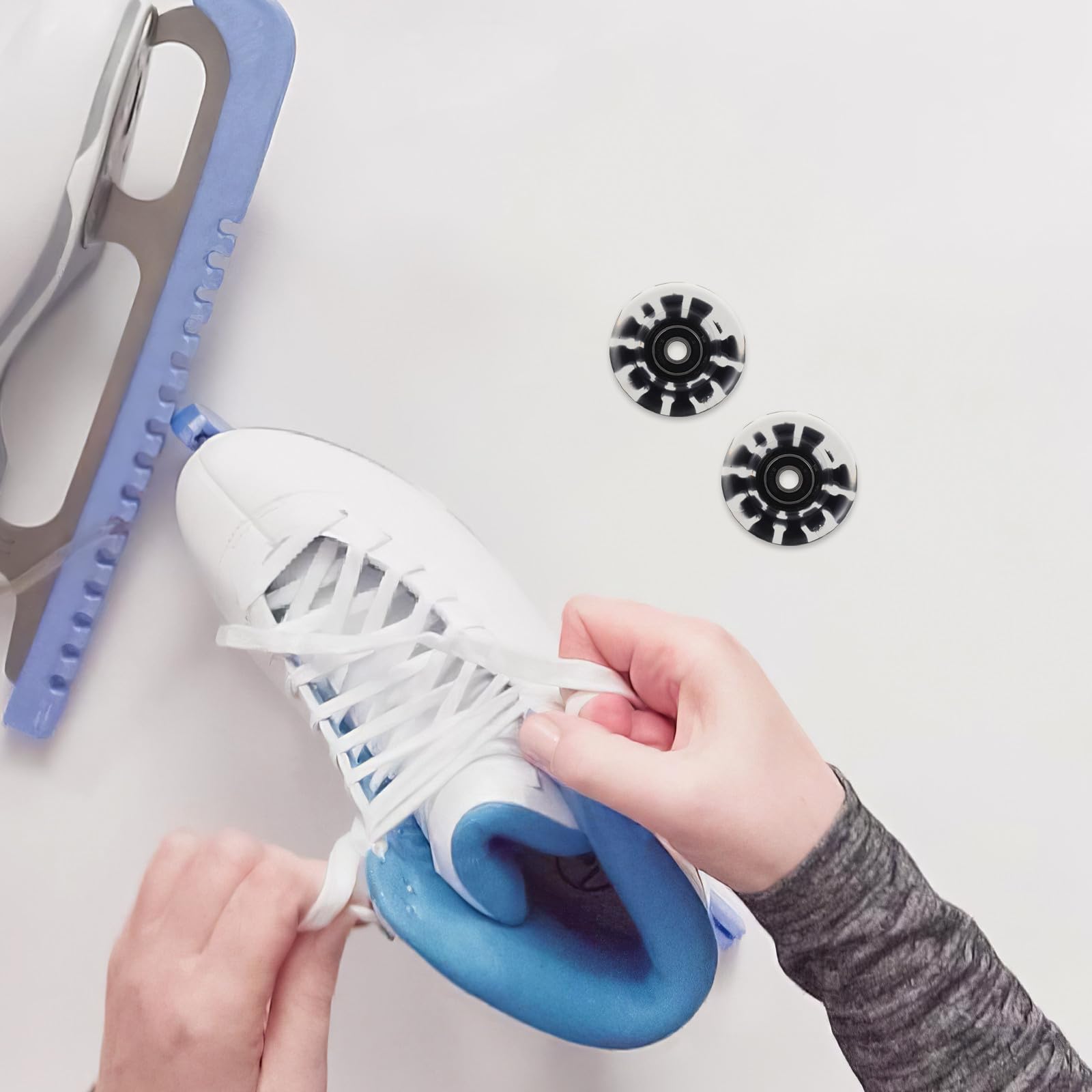 Gatuida 8 ruedas iluminadas para patines con rodamientos - Repuesto de herramienta LED para patinetas de interior y exterior.