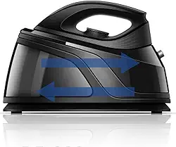 Sundu Estação De Vapor Profissional Com Base De Cerâmica, Ferro De Passar A Vapor De 1800 W Para Roupas Com Tanque De Água Removível De 1,5 L, Trava De Ferro Para Fácil Transporte, Desligamento Auto