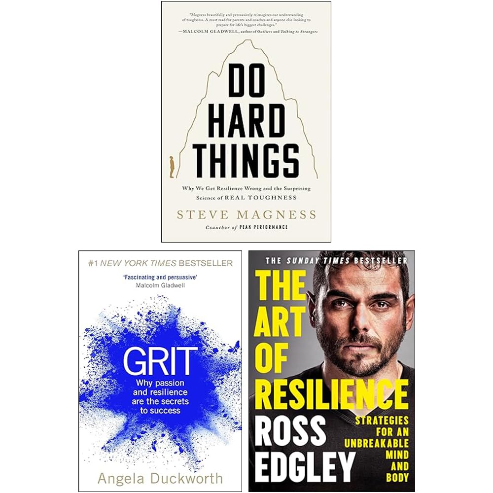 Do Hard Things, Grit Why passion and resilience are the secrets to success & The Art of Resilience 3 Books Collection Set