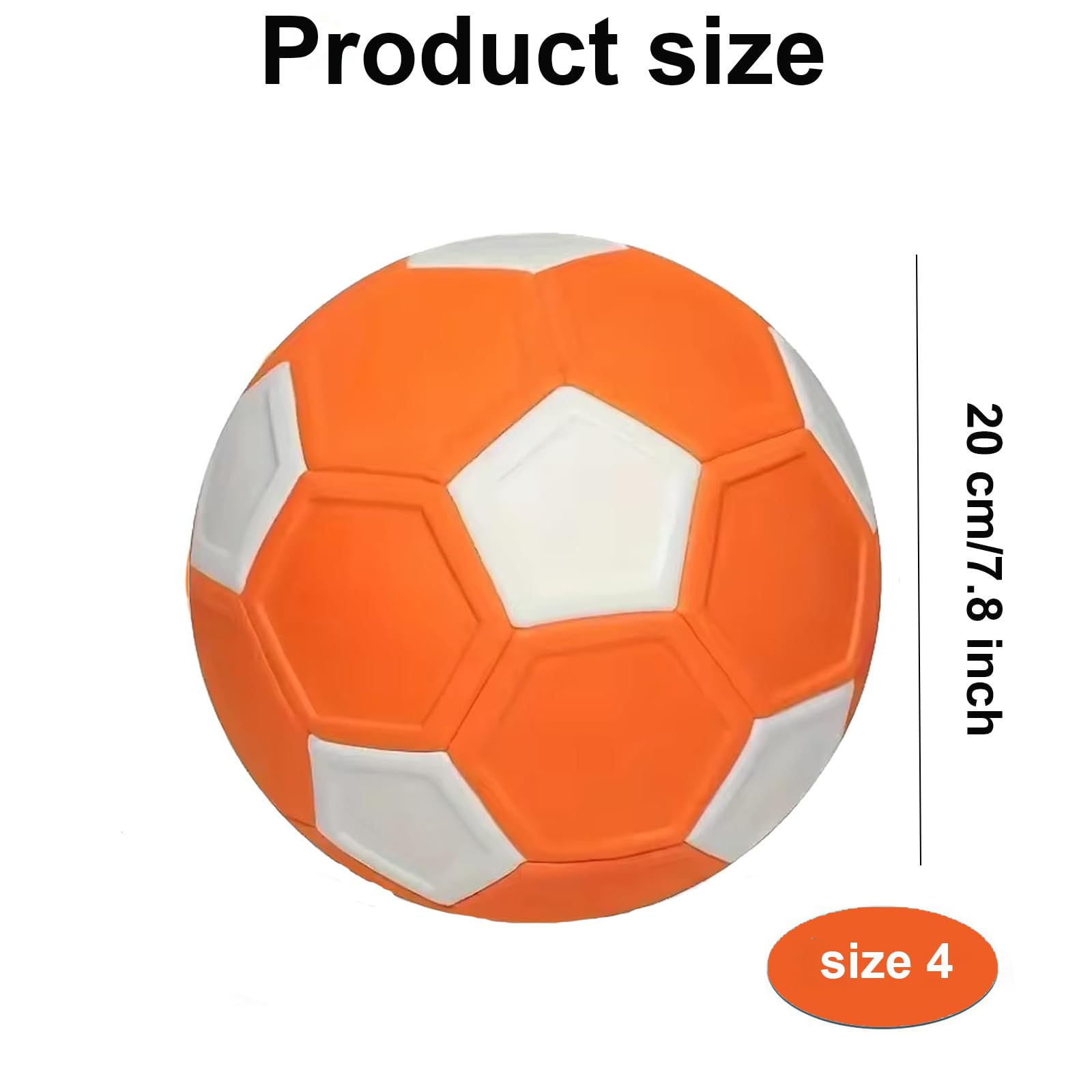Piłka do piłki nożnej Curve Piłka nożna, 20 cm, piłka nożna dla dzieci, rozmiar 4, guma EVA, softballa, unisex, piłka nożna dla dzieci do treningu piłki nożnej wewnątrz i na zewnątrz