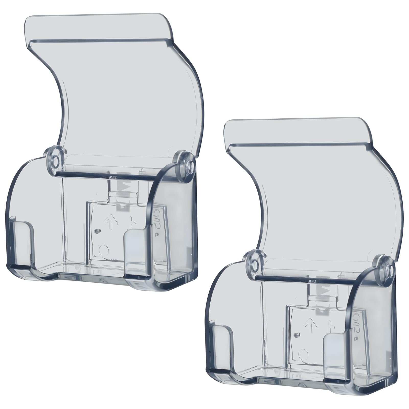 Qianyu 2Pcs Plastic Razor Holders with Cover Razor Rack Razor Shaver Hook