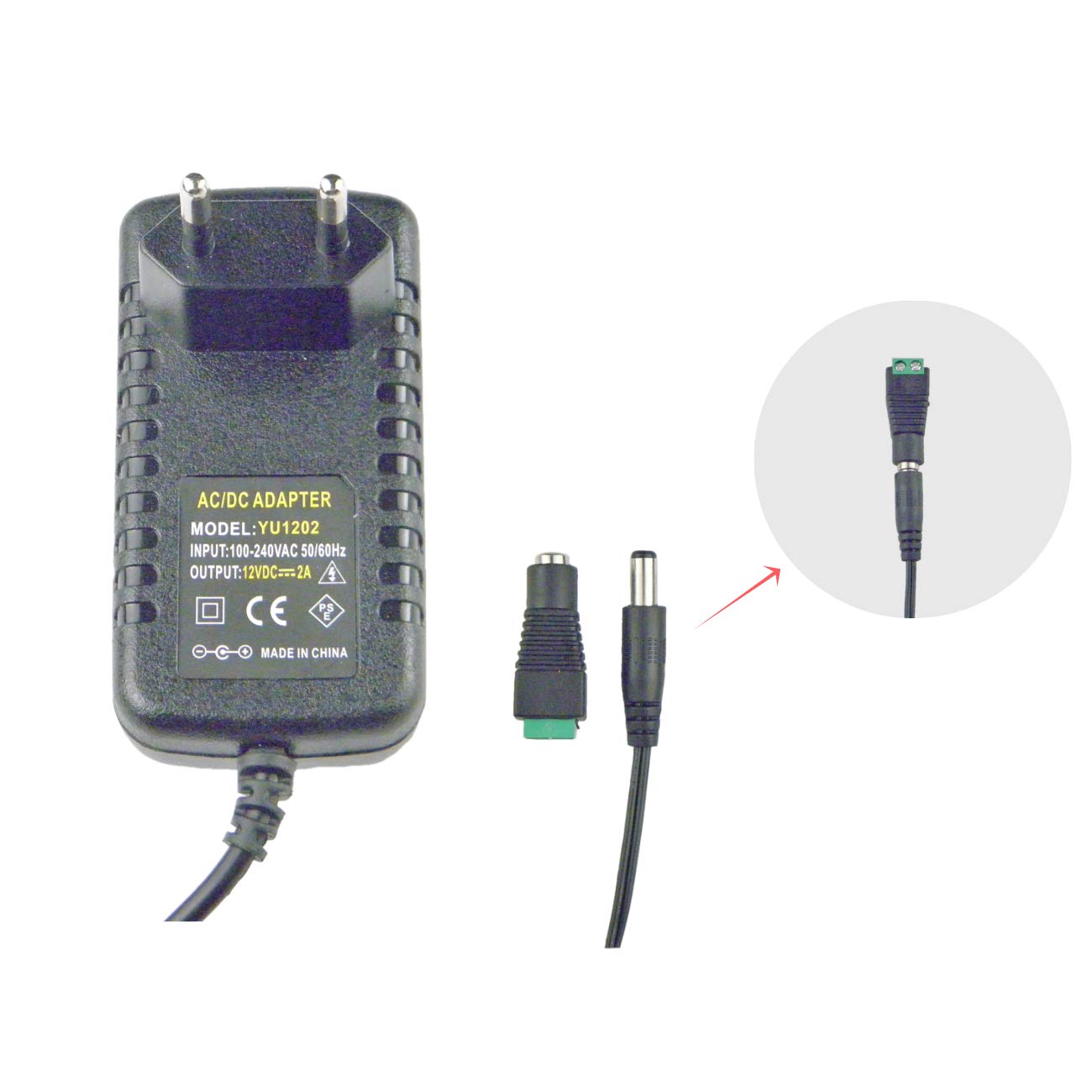 CHANCS 385 Pompa autoadescante a membrana DC 6V-12V con alimentatore UE Ingresso 100V-240V Uscita DC 12V per il ciclo giornaliero dell'acqua dell'acquario e degli elettrodomestici