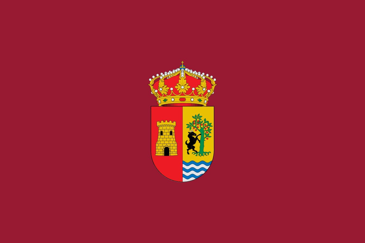 Drapeau de Patones grand format officiel pour la Communauté de Madrid