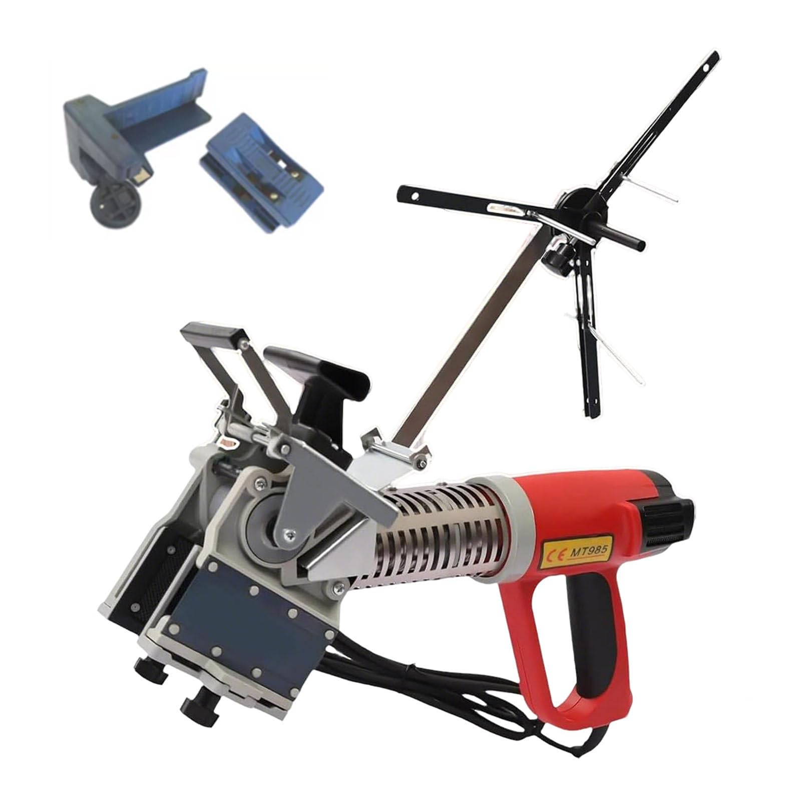 Ymnogjie Portable Edge Banding Machine,2000W Edge Bander Curve Straight Edge Banding Machine,Woodworking Home Improvement Manual Edge Cuts Accurately