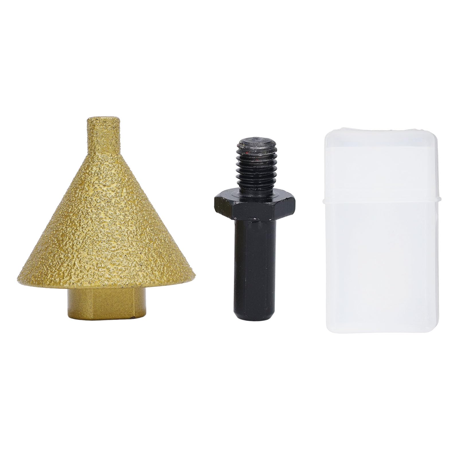 Hyuduo Foret à Chanfrein Diamant 50 mm, Foret à Fraise Polyvalent pour Carrelage, Marbre, Quartz, Granit – Tête Meuleuse Acier Allié Brasé, Tige Adaptateur M10
