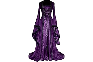 Women's Trumpet Sleeve Princess Velvet Renaissance Dress