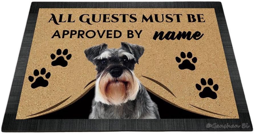 Funny Samoyed Dog Welcome Doormat All Guests Must Be Approved Floor Mat Custom Door Mat Home Decor Gift for Dog Lover 27.5" x 17.7", Style 2