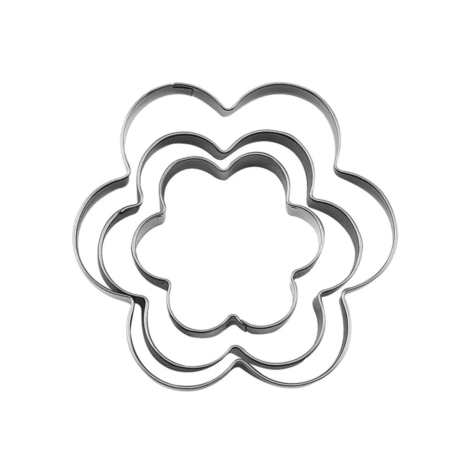 12 pièces emporte-pièces en acier inoxydable fleurs coeur cercle étoiles moule de cuisson bricolage moules de cuisson coupe-Biscuit moule à oeufs de fruits