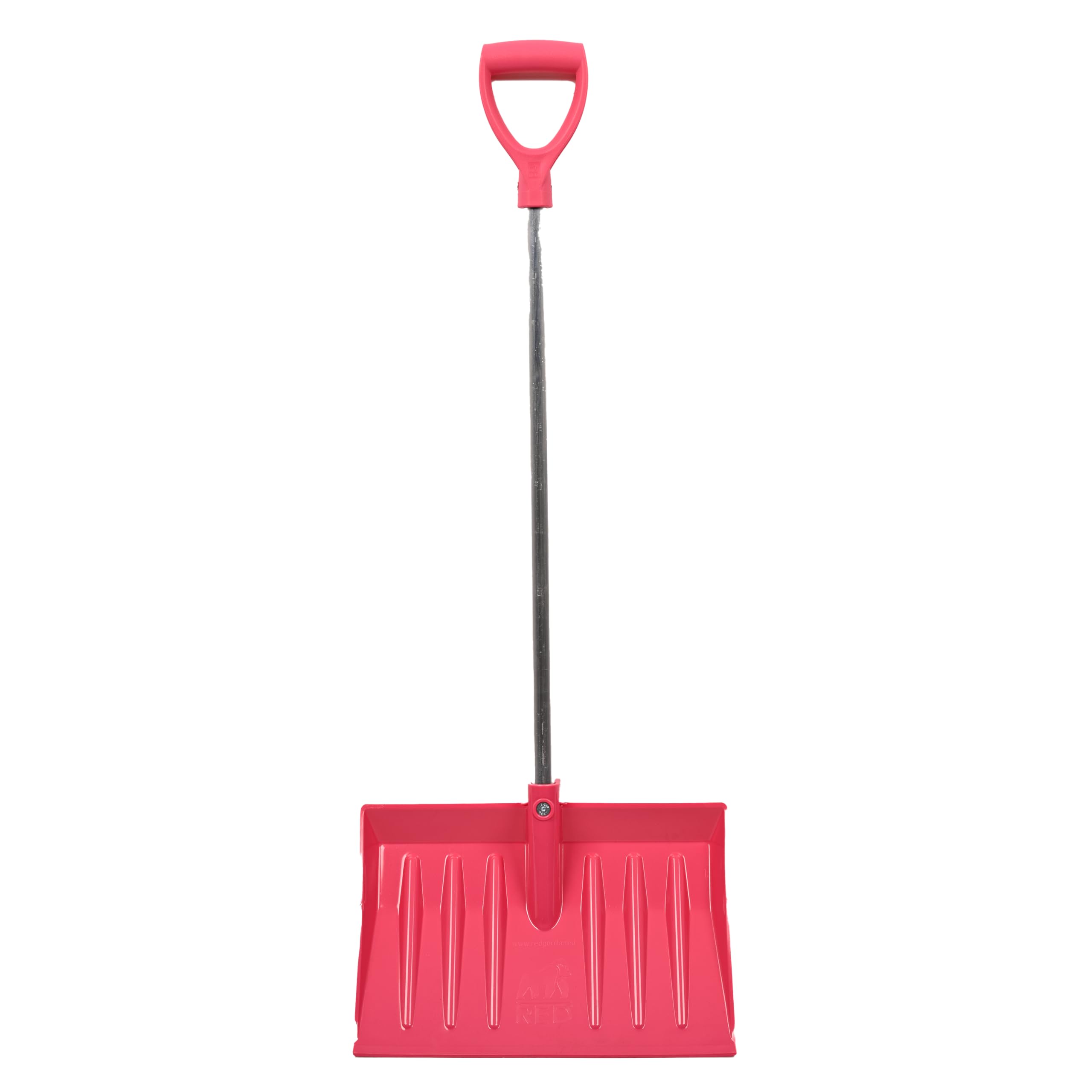 Red Gorilla Small Multi Shovel with D-Grip Handle Short Multi-Purpose Spade Lightweight Tool for Mucking Out Stable Garden Compost or Snow Shovel (Pink)