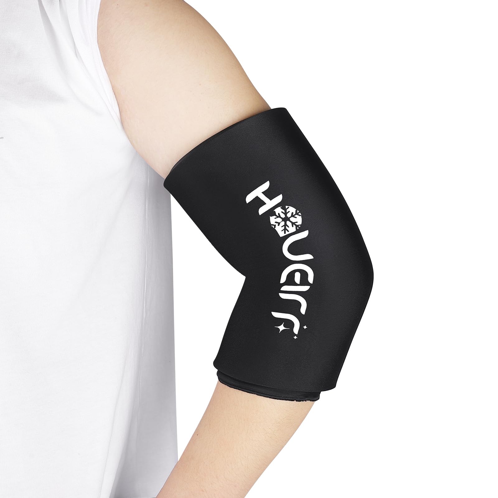 HAUEIRR Knee Ice Pack Wrap with Compression Sleeve, Flexible Gel Ice Wrap for Knee, Elbow, Ankle, Foot, Reusable Hot & Cold Therapy for Injuries, Pain
