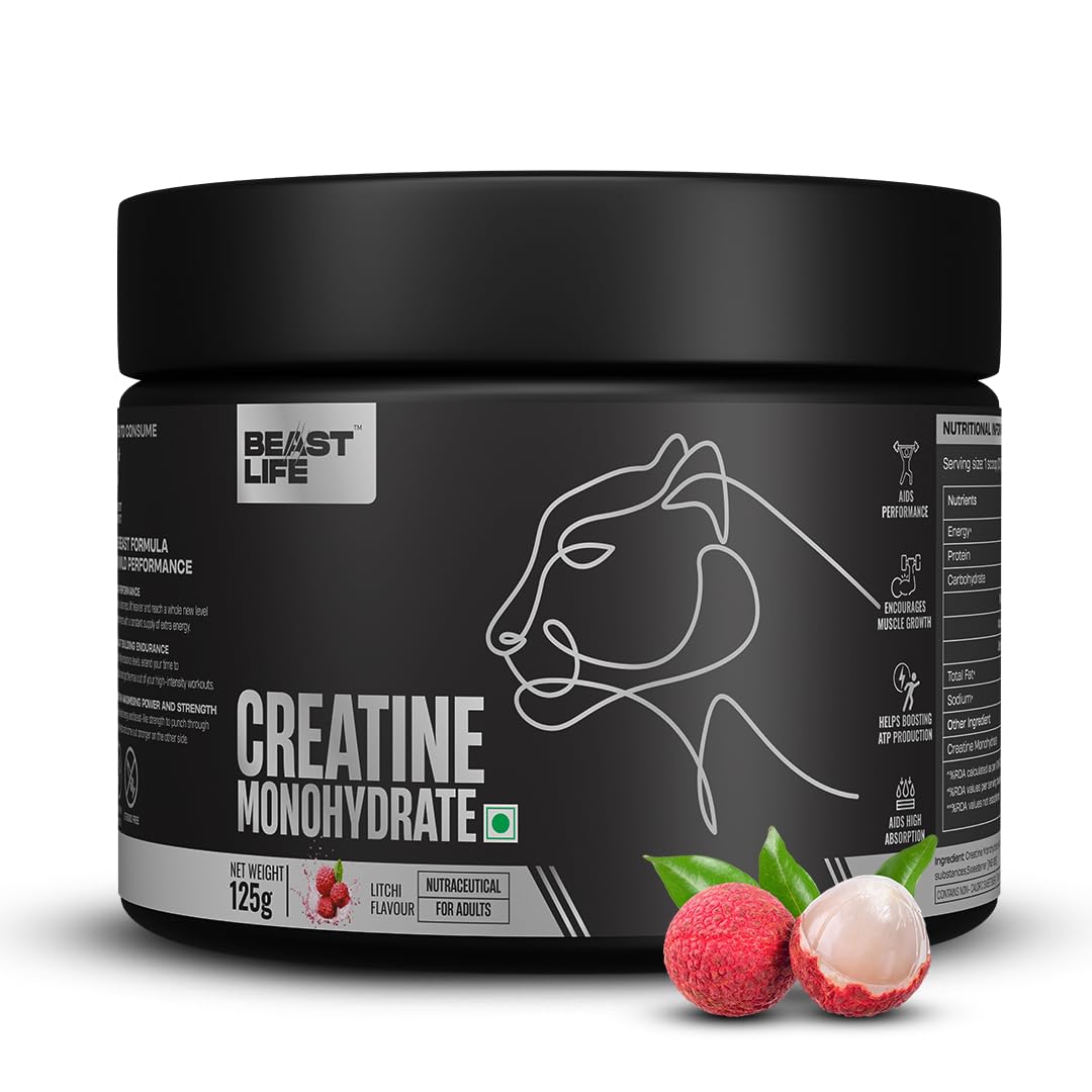 BeastLife Micronised Creatine Monohydrate Powder Watermelon 125g | 33 Servings | NABL Lab Tested | Rapid Absorption for Muscle Strength & Athletic Performance — Amazon image 23