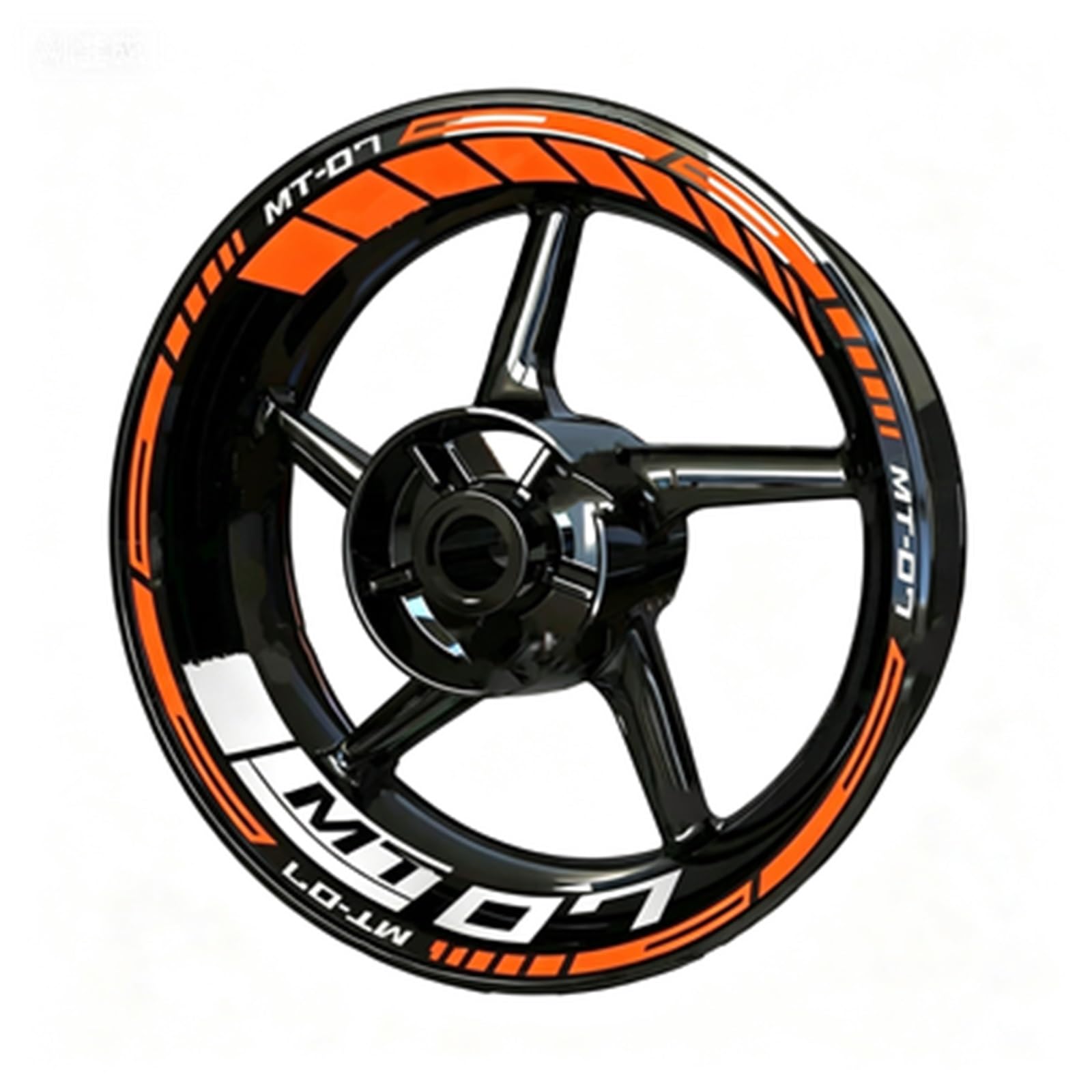Motorcycle for Yamaha MT-07 MT07 2025-2019 Wheel Stickers Night Reflective Decorative Rim(Color24)
