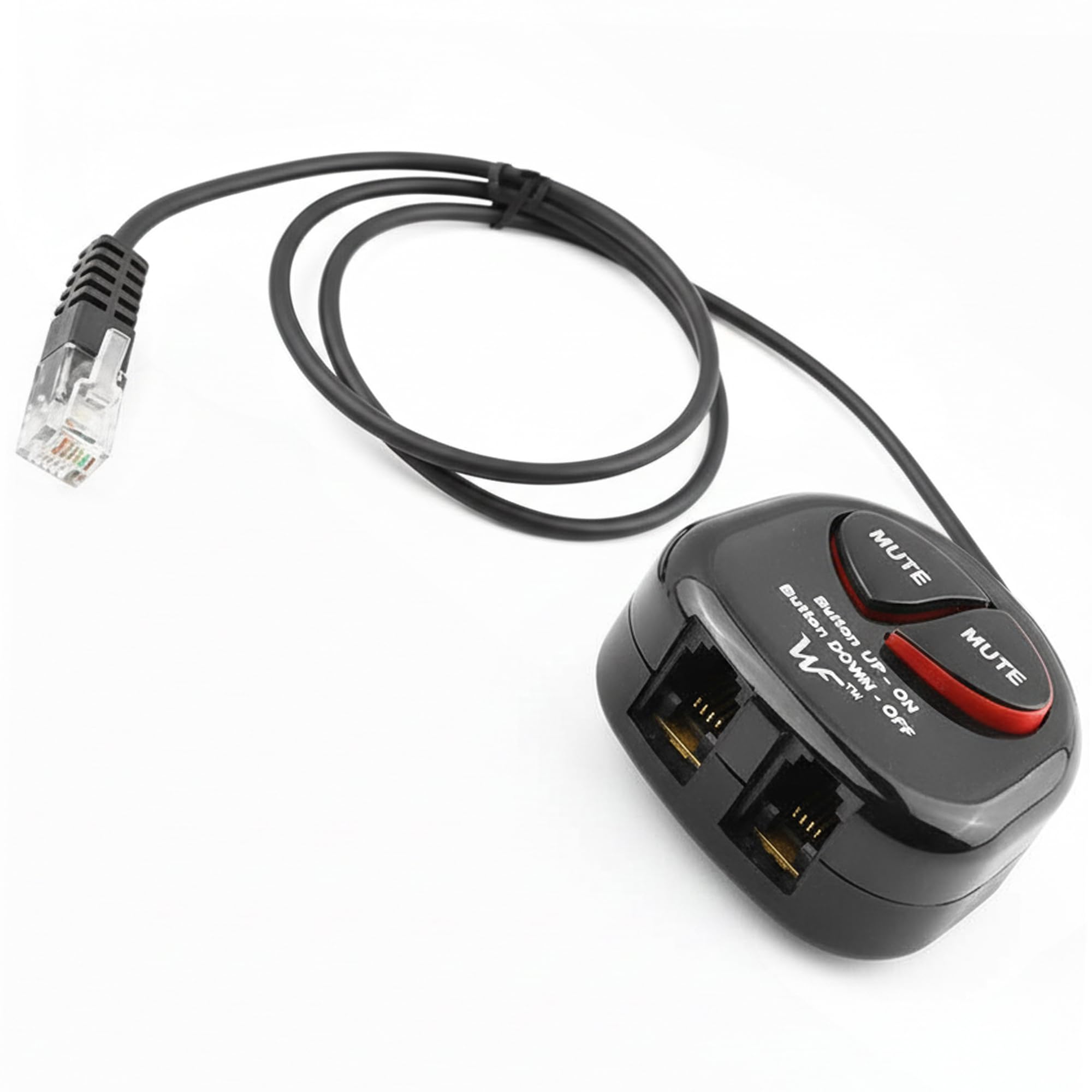WirelessFinest Telephone Training Adapter Y Splitter+Mute Button for Headset for Nortel Meridican, Norstar, Avaya, Ashtra, Mitel, Polycom, Ge and Other Ip Phone