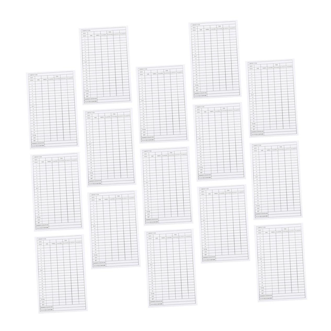 Yardwe 40pcs Golf Scorecards Weatherproof Coated Paper Score for Accurate Durable Golf Accessories for Players and Enthusiasts Stylish Design for Course Use