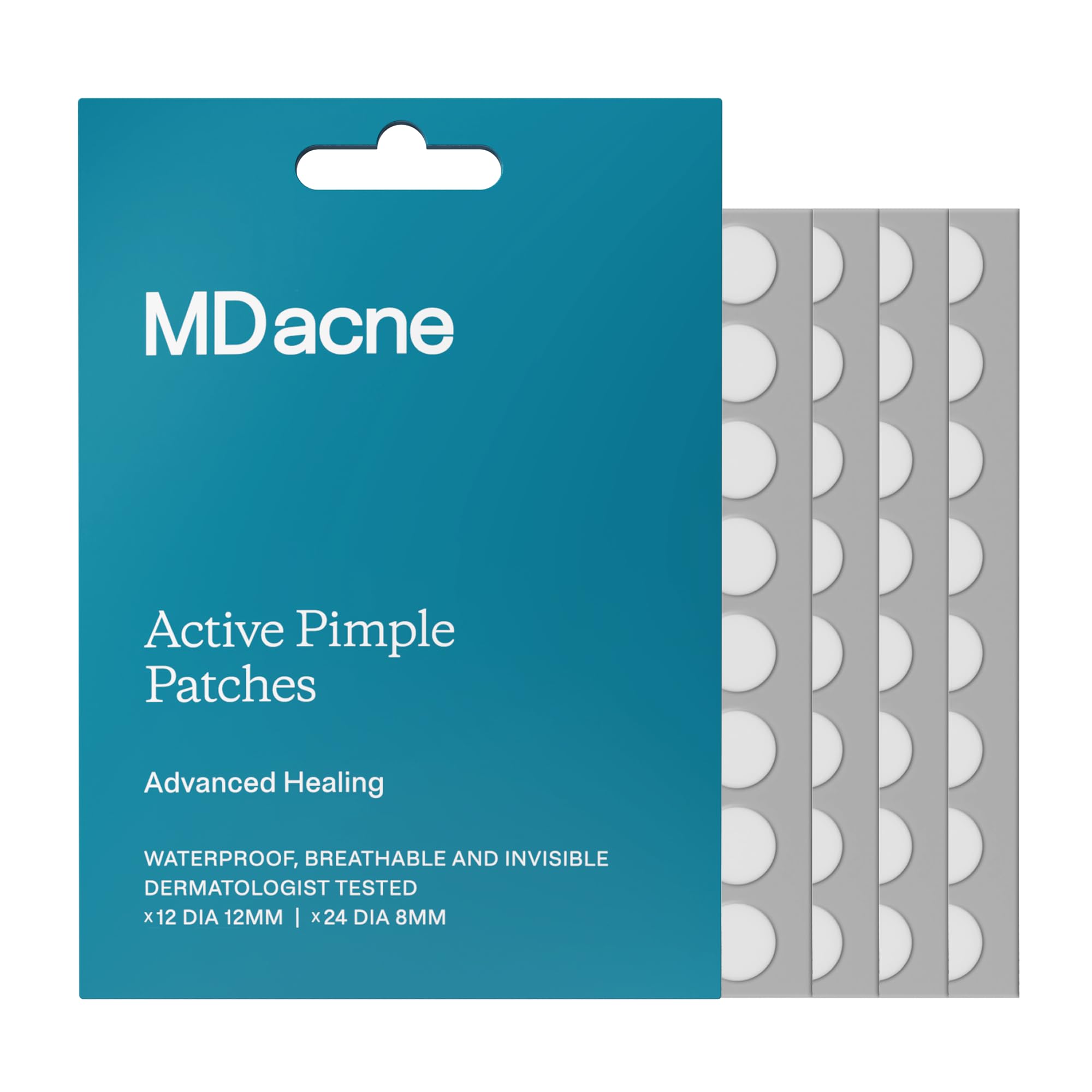 MDacne 72 Pimple Patches for Acne Treatment Hydrocolloid Patches - Absorbs Oil Pus from Clogged Pores Ultrathin Transparent
