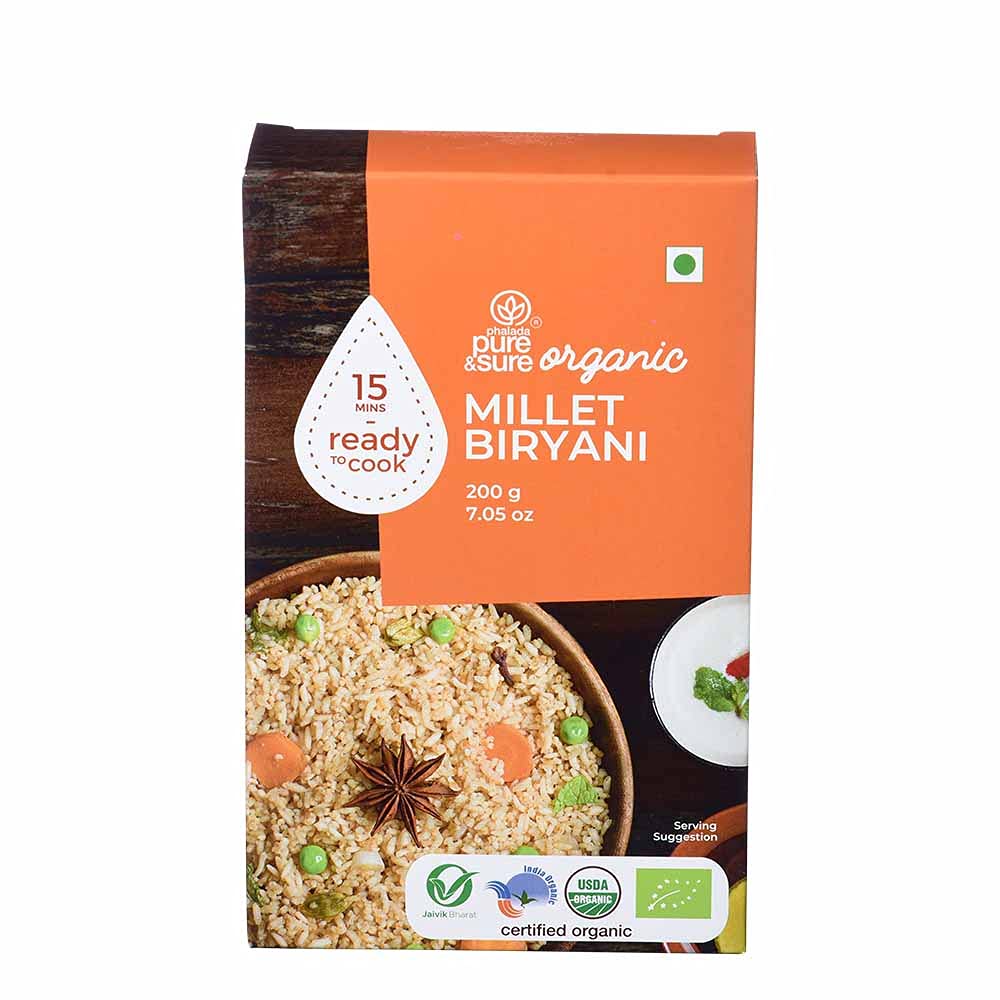 Pure & Sure Organic Millet Biryani Mix 200G | Ready to Cook Biryani in 15 Mins | Authentic Taste | Rich in Protein | No Maida | No Artificial Flavors/Colors (B09BFX9J4Y) Amazon Price History, Amazon Price Tracker