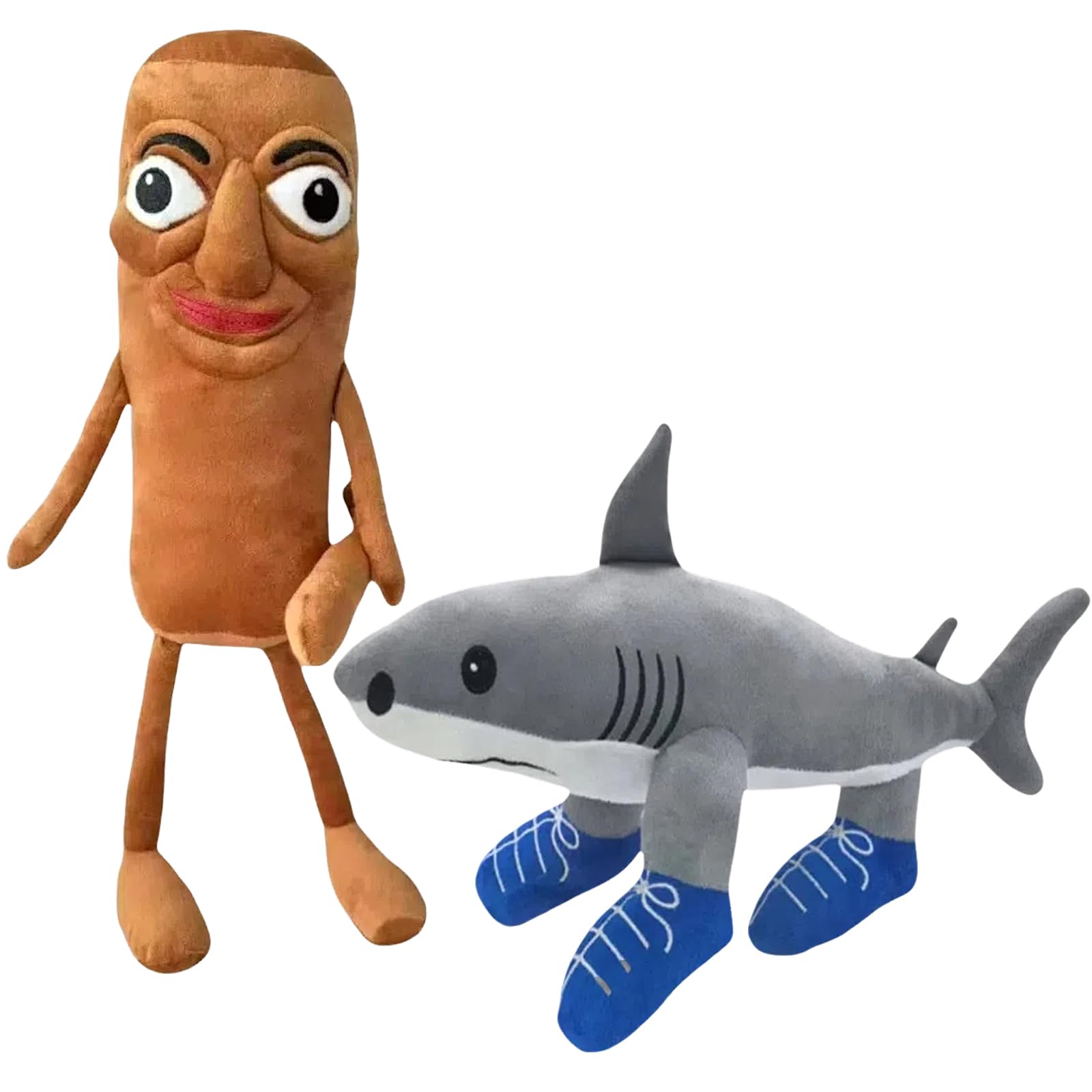 SiumPklay Italian Brainrot Plush, 2PCS Tralalero Tralala Plush Shark with Exaggerated Expressions