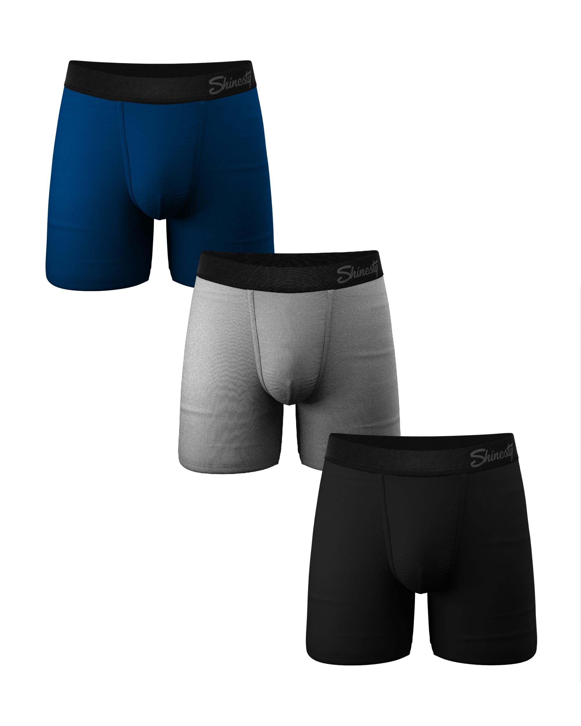 Shinesty Hammock Support Mens Boxer Briefs | Underwear Flyless | 3 Pack