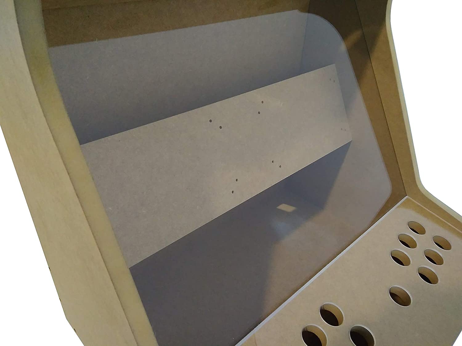 TALENTEC Kit DIY para máquina recreativa de sobremesa de 19” en Madera DM + metacrilato acrílico + componentes. Botones de 28mm y Joystick de Tipo español
