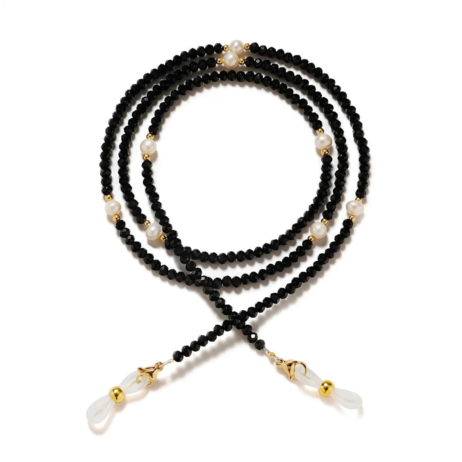 Brillenkette aus Legierung | Mehrfarbige Perlen-Kristall-Brillenkette for Damen